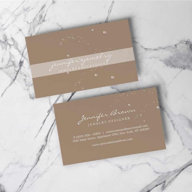 Beads Pearls Jewelry online boutique Business Card