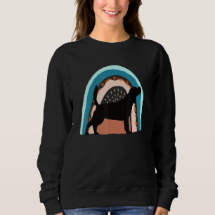 Beagel Dog With Patterned Rainbow Sweatshirt