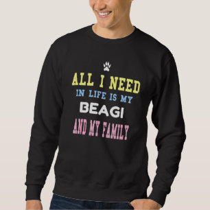 Beagi Family Mom Dad Love Beagle Corgi Sweatshirt