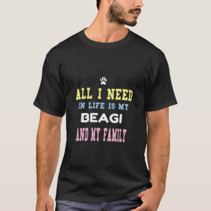 Beagi Family Mom Dad Love Beagle Corgi T-Shirt