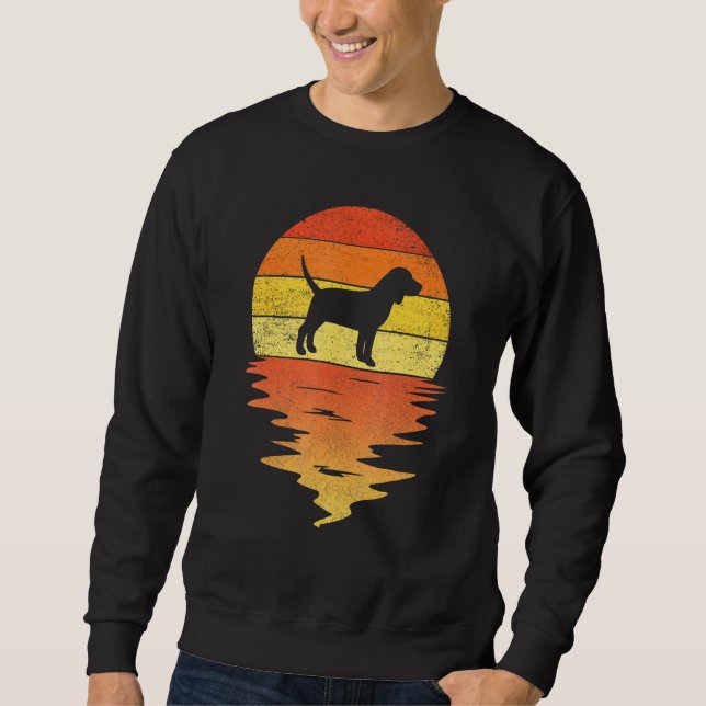 Beagle 70s Vintage Retro Sunset Beagle Sweatshirt (Front)