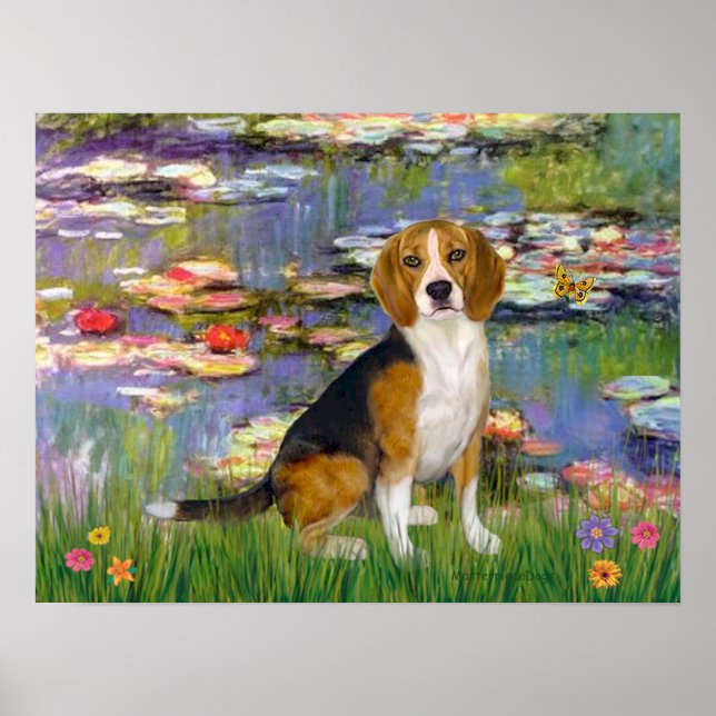 Beagle 7 - Lilies 2 Poster (Front)