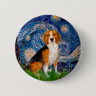 Beagle 7 - Starry Night Button