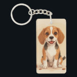 Beagle Acrylic Key Chain<br><div class="desc">Bring a dash of canine charm wherever you go with this delightful beagle keychain! Featuring an irresistibly friendly beagle with soulful eyes and floppy ears, this accessory is perfect for dog lovers and beagle enthusiasts alike. Crafted with attention to detail, it's not just a keychain—it's a miniature companion that adds...</div>