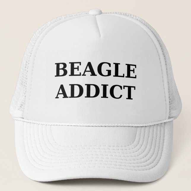 beagle addict trucker hat (Front)
