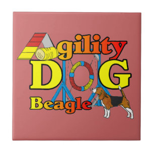 Beagle Agility Gifts Ceramic Tile