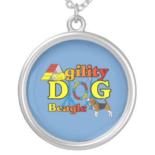 Beagle Agility Gifts Silver Plated Necklace