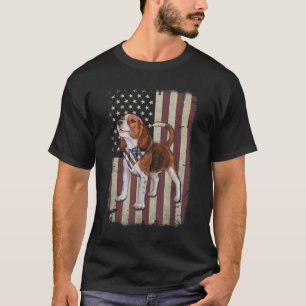 Beagle American Flag Bandana Patriotic 4th Of July T-Shirt