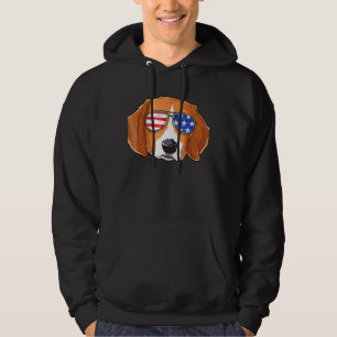Beagle American Sunglasses 4th Of July Dog Puppy U Hoodie