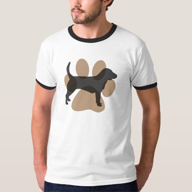 Beagle and Pawprint T-Shirt (Front)