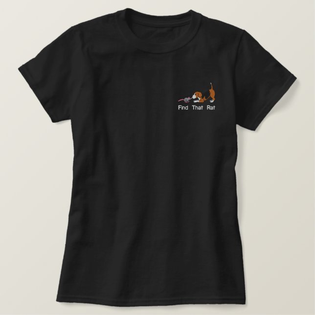 Beagle and Rat Embroidered Embroidered Shirt (Design Front)