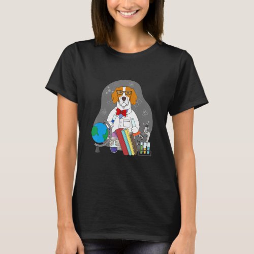 Beagle  And Scientist Teacher Design T_Shirt