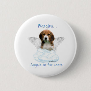 Beagle Angel - Button
