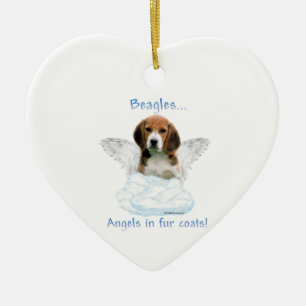 Beagle Angel  Ceramic Ornament