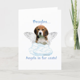 Beagle Angel Holiday Card