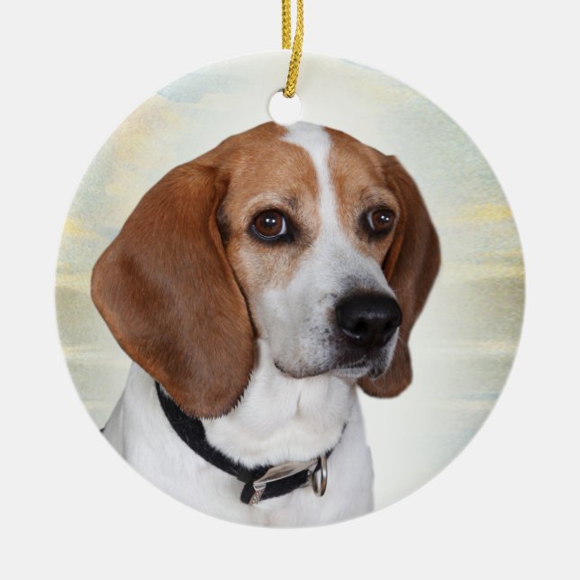 Beagle  Angel Ornament (Front)