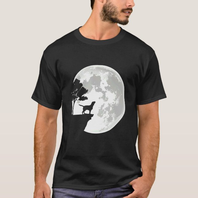 Beagle Apparel And Moon  Halloween Costume T-Shirt (Front)