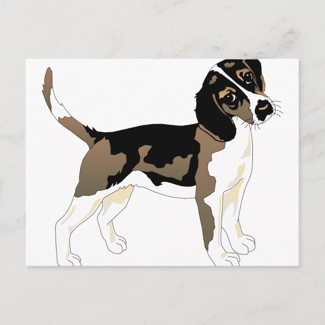 beagle art 2 postcard (Front)