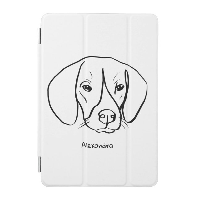 Beagle Artistry: Custom Text iPad Case (Front)