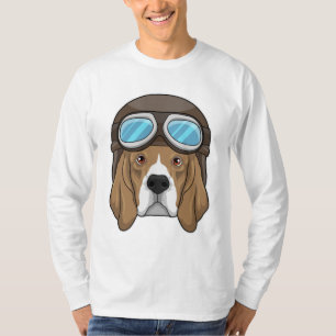 Beagle as Pilot with Pilot hat T-Shirt