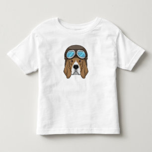 Beagle as Pilot with Pilot hat Toddler T-shirt