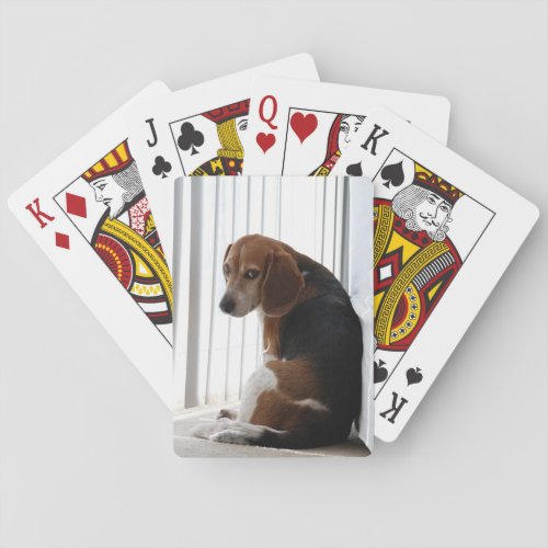 beagle attitude playing cards