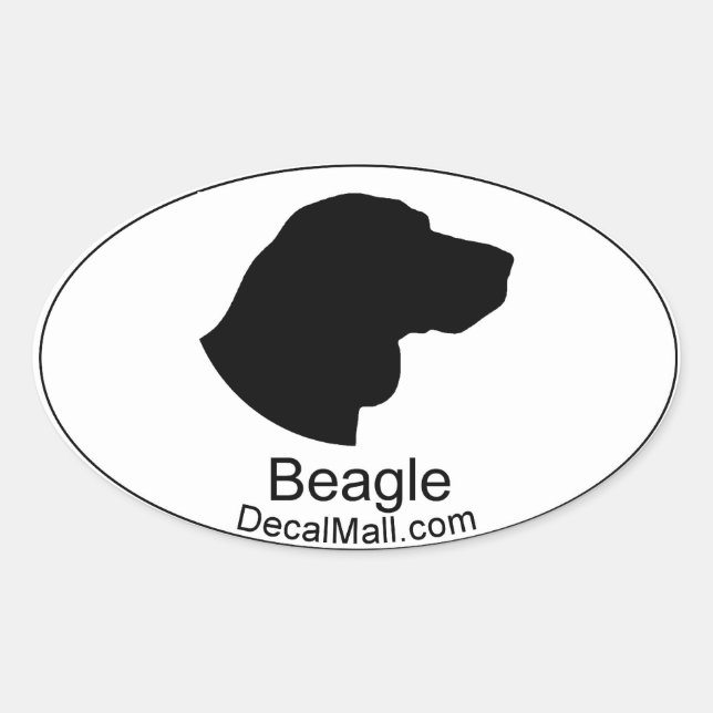 Beagle Auto Window Decal Sticker (Front)