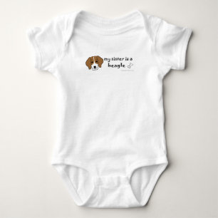 beagle baby bodysuit