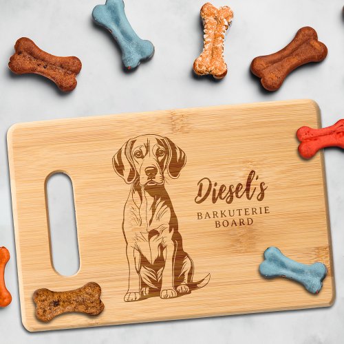 Beagle Barkuterie Dog Treat Wood Cutting Board
