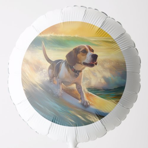 Beagle Beach Surfing Painting Balloon