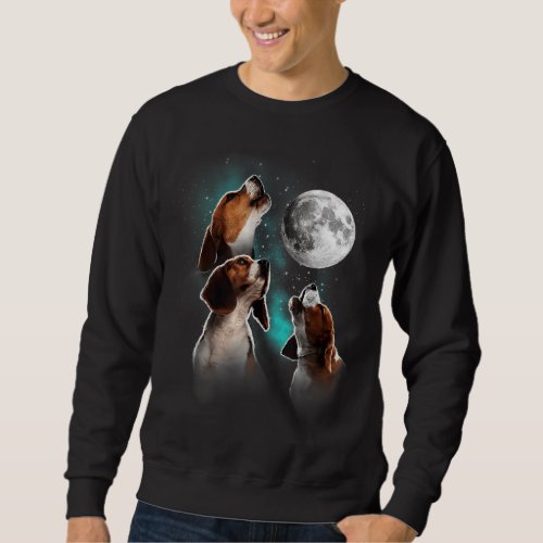 Beagle Beagle Howling At The Moon Beagle Lover Sweatshirt