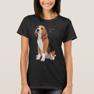 Beagle Beagles Love Is Dog Mom Dad Puppy Pet Cute T-Shirt