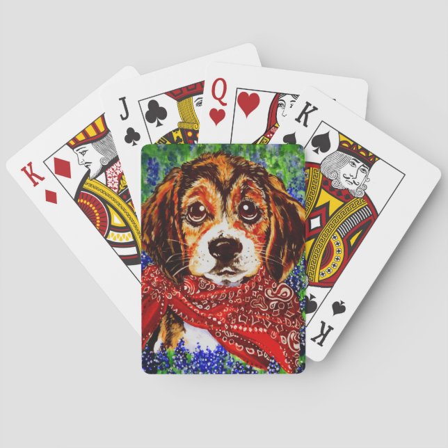 Beagle Beagles Puppies Puppy Dog Dogs Pet Owner Poker Cards (Back)