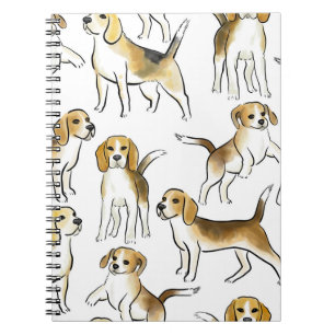 Beagle Beauty: Watercolor Dog Pattern Notebook