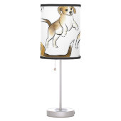 Beagle Beauty: Watercolor Dog Pattern Table Lamp (Right)