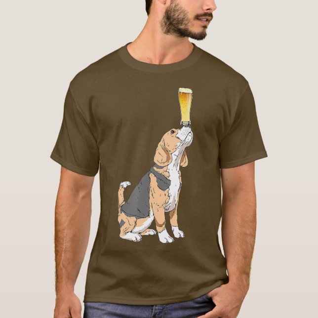 Beagle  Beer Lovers Shirt Craft Beer T Shirt (Front)