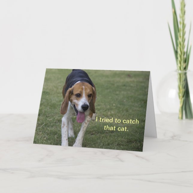 Beagle Birthday Card (Front)