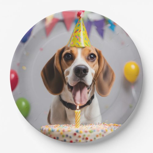 Beagle Birthday Party Paper Plates