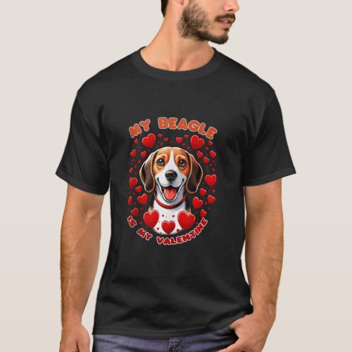 Beagle Bliss Celebrate Valentine s with Canine Lov T_Shirt