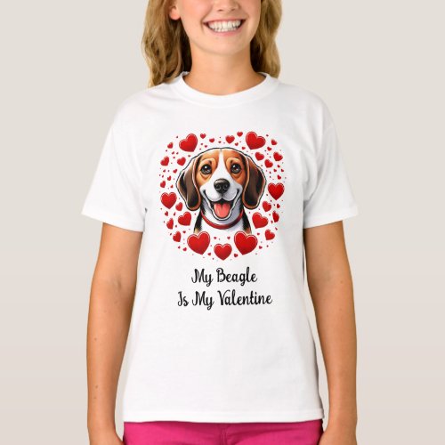 Beagle Bliss Celebrate Valentines Day T_Shirt