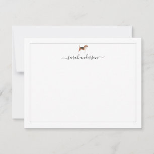 Beagle Border Personalized Note Card