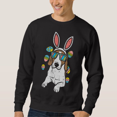 Beagle Bunny Ears Glasses Eggs Cute Easter Dog Own Sweatshirt