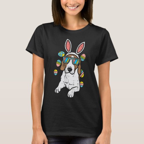 Beagle Bunny Ears Glasses Eggs Cute Easter Dog Own T_Shirt