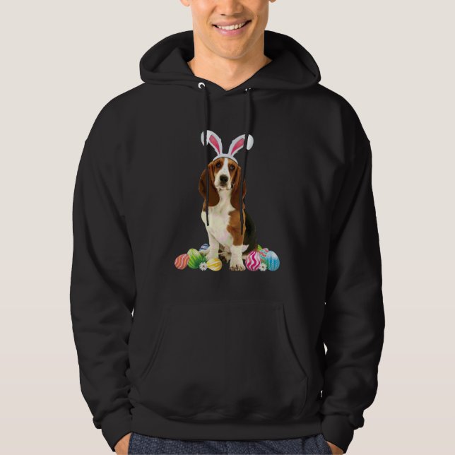 Beagle Bunny Easter Egg Hunt Beagle Dog Owner Hoodie (Front)