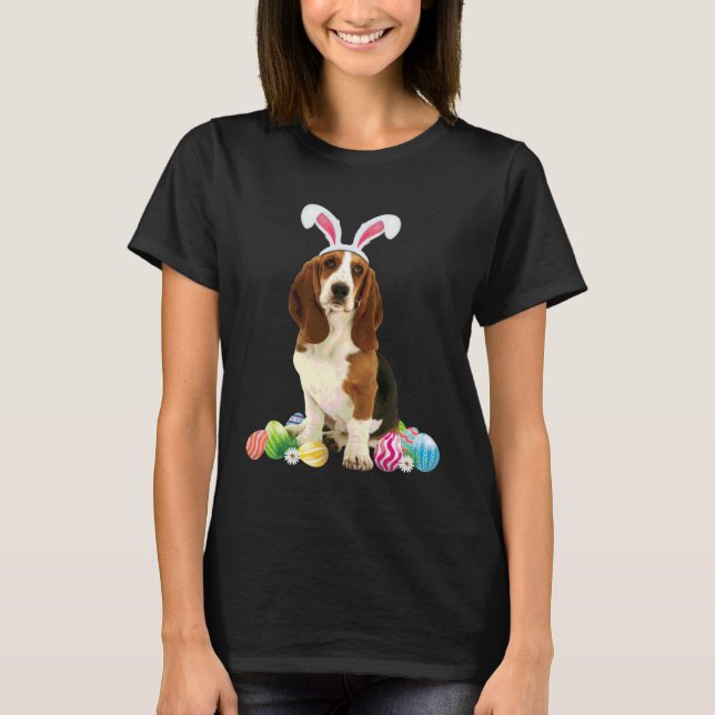 Beagle Bunny Easter Egg Hunt Beagle Dog Owner T-Shirt (Front)