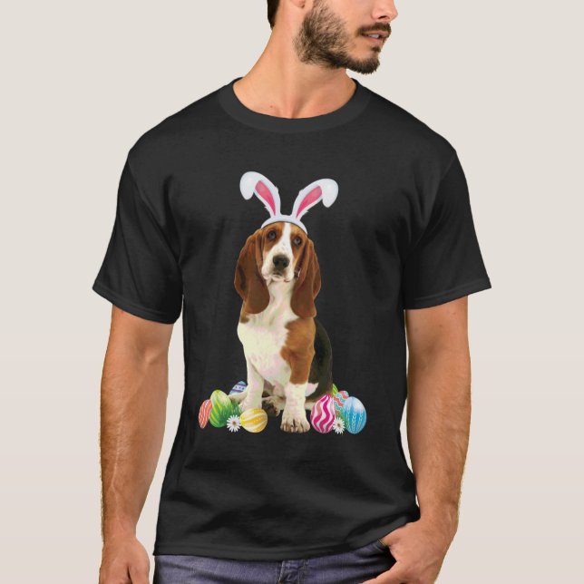 Beagle Bunny Easter Egg Hunt Beagle Dog Owner T-Shirt (Front)