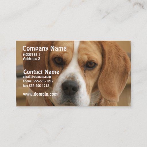 Customizable Beagle Business Card