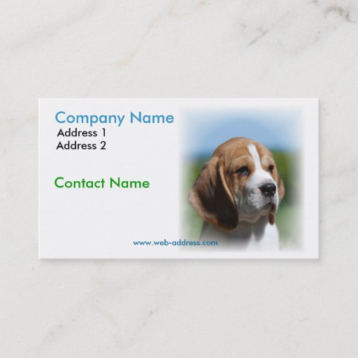 Customizable Beagle Business Card