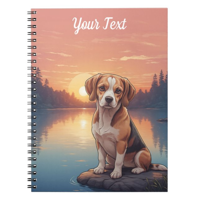 Beagle by Lake Notebook (Front)
