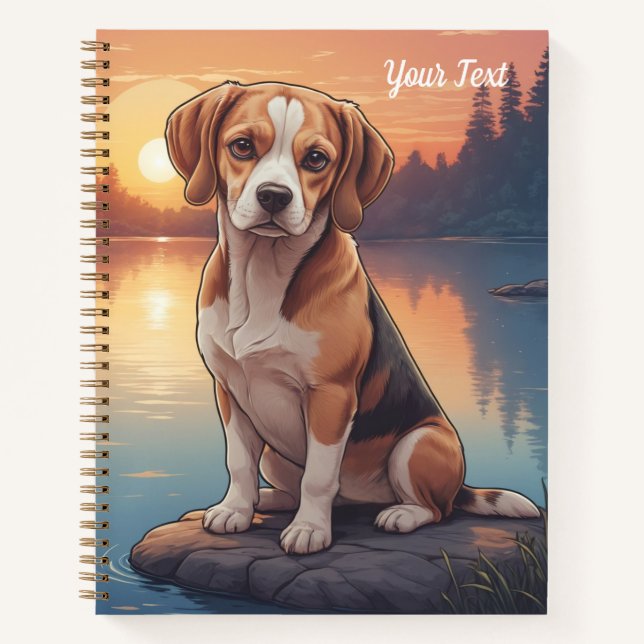 Beagle by Lake Notebook (Front)